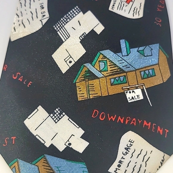 A. ROGERS Black White Statement  Tie - Picture 2 of 3